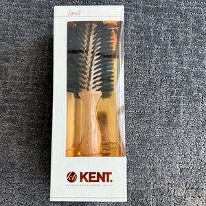 Kent LADIES FINEST BEECHWOOD 75MM PURE BLACK BRISTLE ROUND BRUSH - LBR3